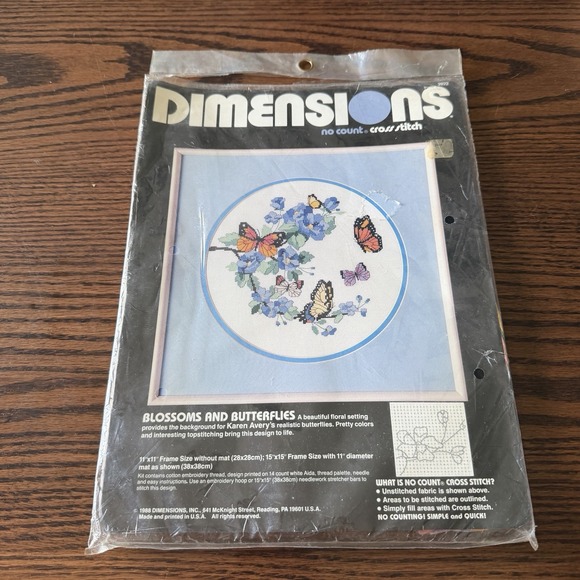 Dimensions Other - Dimensions Blossoms and Butterflies Needlepoint COMPLETE Kit